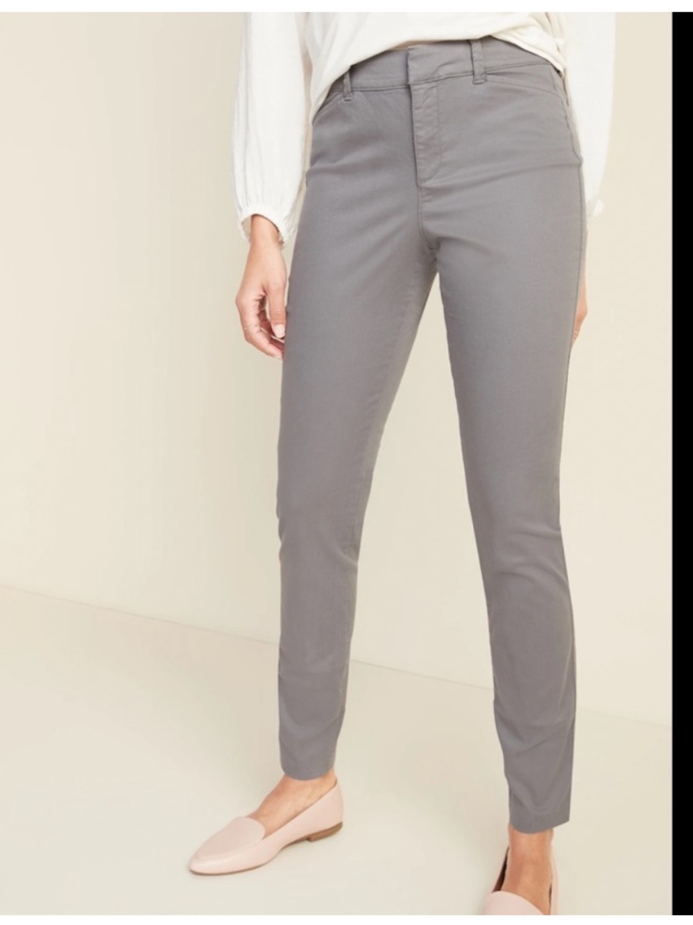 Old Navy Women's Charcoal Gray Ankle-Length Pixie Pants